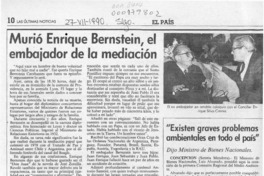Murió Enrique Bernstein, el embajador de la mediación  [artículo].
