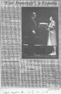 "Este domingo", a España  [artículo].