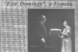 "Este domingo", a España  [artículo].