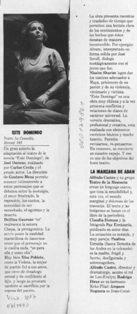 Teatro  [artículo].