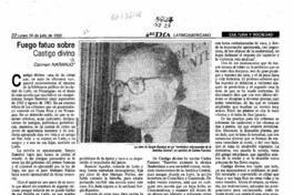 Fuego fatuo sobre "Castigo divino"  [artículo] Carmen Naranjo.