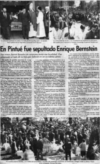 En Pintué fue sepultado Enrique Bernstein