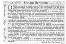 Enrique Bernstein  [artículo] Juan de Dios Vial Larraín.