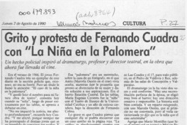 Grito y protesta de Fernando Cuadra con "La niña en la palomera"  [artículo] Carmen Mera O.