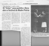 El "Ictus" saca pechito y lleva obra a festival de Madre Patria  [artículo].