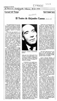 El teatro de Alejandro Casona  [artículo] Oscar Guzmán Silva.
