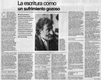 La escritura como un sufrimiento gozoso