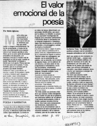 El valor emocional de la poesía  [artículo] Maité Iglesias.