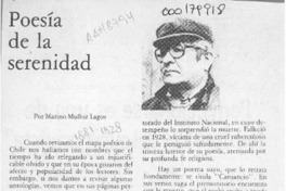 Poesía de la serenidad