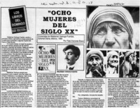 "Ocho mujeres del siglo XX"  [artículo] Fidel Araneda Bravo.