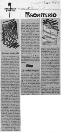 La Verdad cotejada  [artículo].