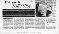 Vivir con la tortura  [artículo] Gregorio Goldenberg.