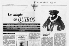 La utopía de Quirós  [artículo] Julio Retamal Avila.
