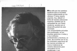 José Joaquín Brunner, Presidente de la Comisión de Estudio de la Educación Superior  [artículo] Marcelo V. Maturana.