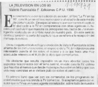 La televisión en los 90  [artículo] Hernán Montenegro A.