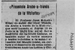 "Presencia árabe a través de la historia"  [artículo].