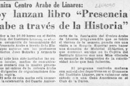 Hoy lanzan libro "Presencia árabe a través de la historia"  [artículo].