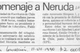 Homenaje a Neruda  [artículo].