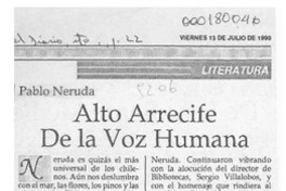 Alto arrecife de la voz humana  [artículo] Víctor M. Mandujano.