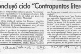 Concluyó ciclo "Contrapuntos literarios"  [artículo].