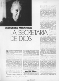 La Secretaria de Dios  [artículo].
