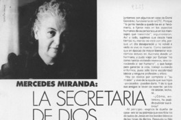 La Secretaria de Dios  [artículo].