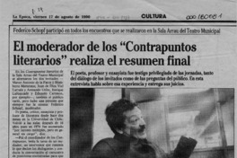 El Moderador de los "Contrapuntos literarios" realiza el resumen final  [artículo].