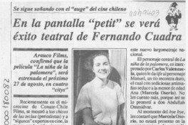 En la pantalla "petit" se verá éxito teatral de Fernando Cuadra  [artículo] The Búho.