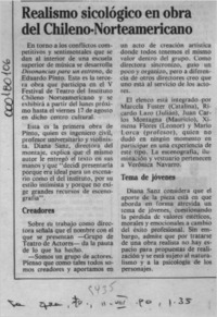 Realismo sicológico en obra del Chileno-Norteamericano  [artículo].