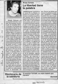La libertad tiene la palabra  [artículo] Bruno Serrano.
