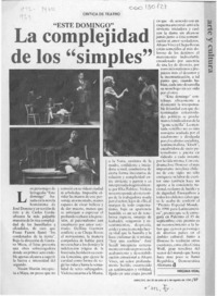 La complejidad de los "simples"  [artículo] Virginia Vidal.