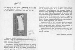 "La música de Dios"  [artículo] Luis O. Sandoval Martínez.