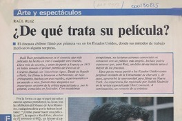De qué trata su película?  [artículo].