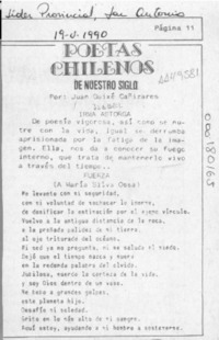 Poetas chilenos de nuestro siglo  [artículo] Juan Guixé Cañizares.