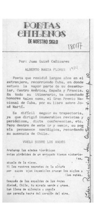 Poetas chilenos de nuestro siglo  [artículo] Juan Guixé Cañizares.