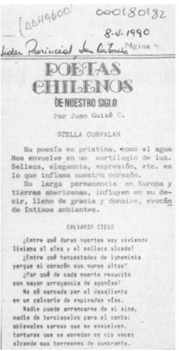 Poetas chilenos de nuestro siglo  [artículo] Juan Guixé C.