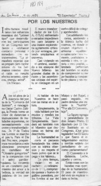 Por los nuestros  [artículo].