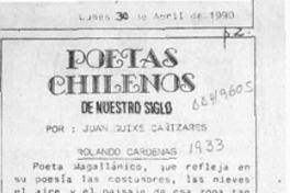 Poetas chilenos de nuestro siglo  [artículo] Juan Guixé Cañizares.