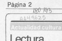 Lectura poética  [artículo].