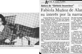 Fabiola Muñoz de Alaniz explicó su interés por la narrativa  [artículo].