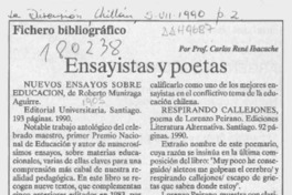 Ensayistas y poetas  [artículo] Carlos René Ibacache.