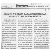 Música y poesía para conmemorar natalicio de Pablo Neruda  [artículo].