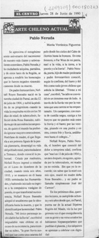 Pablo Neruda  [artículo] María Verónica Figueroa.
