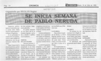 Se inicia semana de Pablo Neruda  [artículo].