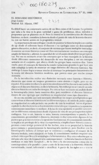 El discurso histórico