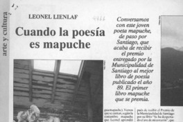 Cuando la poesía es mapuche  [artículo] Margarita Cea.