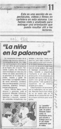 La niña en la palomera  [artículo] Yolanda Montecinos.