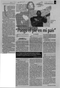 "Pongo el pie en mi país"  [artículo] Ana María Olivares.