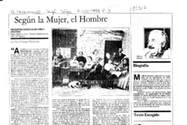 Según la mujer, el hombre  [artículo] Luis Vargas Saavedra.