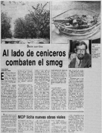 Al lado de ceniceros combaten el smog